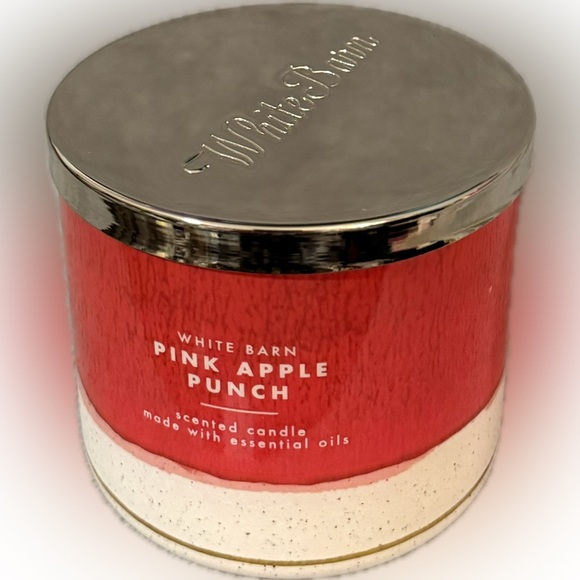🩷🍎WHITE BARN🩷🍎Pink Apple Punch 3-Wick Candle/NWT - Picture 4 of 6